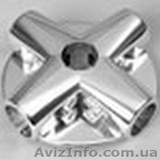 Соединитель 5-и труб с четырьмя полкодержателями, хромированный фиксированный 58 - <ro>Изображение</ro><ru>Изображение</ru> #1, <ru>Объявление</ru> #1018598