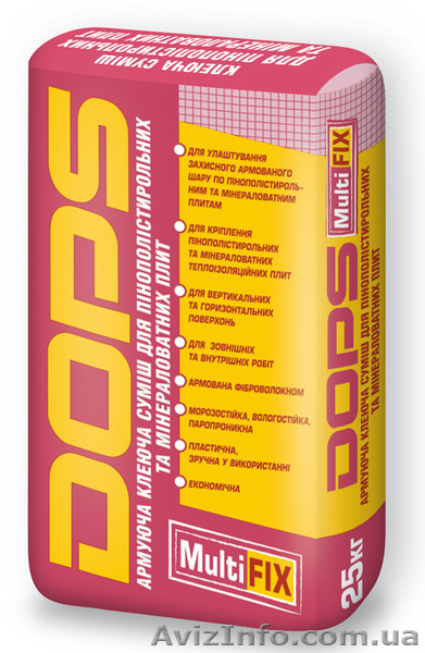 Клей для армирования и приклейки минер. ваты DOPS Multi Fix - <ro>Изображение</ro><ru>Изображение</ru> #1, <ru>Объявление</ru> #1295206
