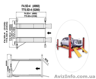 S 45-2. Подъемник двухстоечный, электро гидравлический г/п 4,5 т. - <ro>Изображение</ro><ru>Изображение</ru> #5, <ru>Объявление</ru> #375131