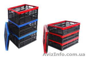 Пластмассовые складные ящики для пищевых продуктов разных размеров. - <ro>Изображение</ro><ru>Изображение</ru> #1, <ru>Объявление</ru> #147770
