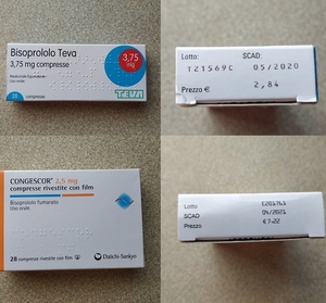 Продам Bisoprololo Teva 3,75 mg и Congescor 2,5 mg (Италия) - <ro>Изображение</ro><ru>Изображение</ru> #1, <ru>Объявление</ru> #1660782
