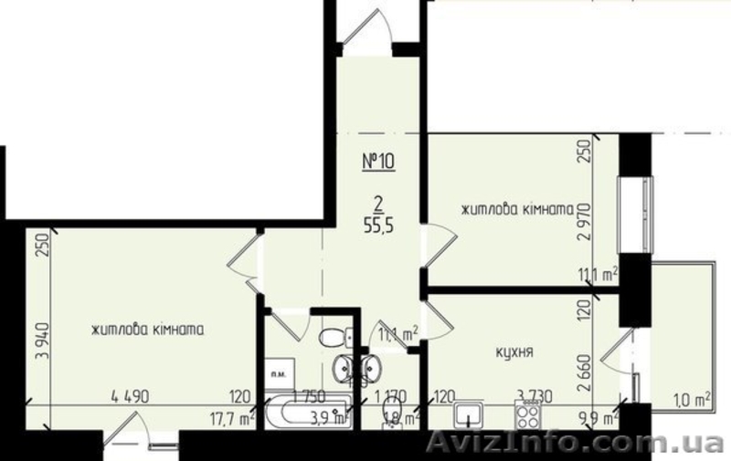 2 кімнатна новобудова “чешського” типу на Героїв Майдану - <ro>Изображение</ro><ru>Изображение</ru> #6, <ru>Объявление</ru> #1343266