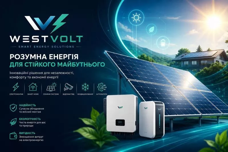 Електрик, Відеонагляд, Сонячні станції, Кондиціонери від WEST VOLT - <ro>Изображение</ro><ru>Изображение</ru> #3, <ru>Объявление</ru> #1753863