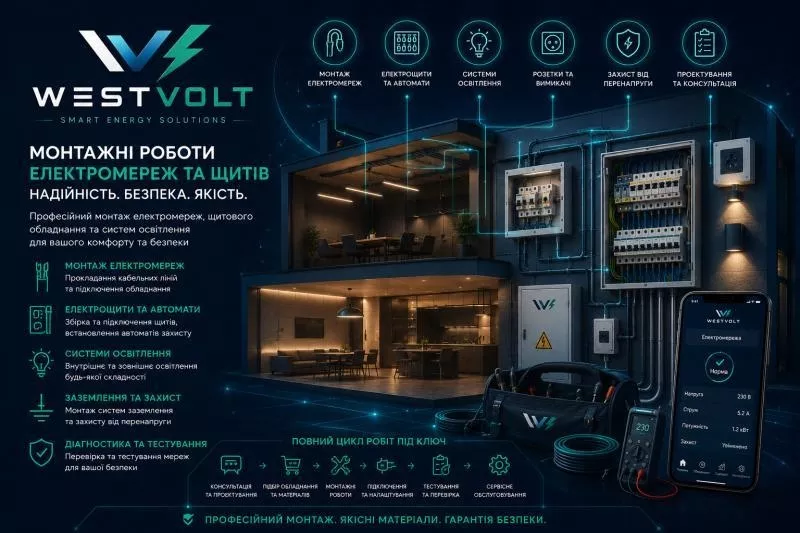 Електрик, Відеонагляд, Сонячні станції, Кондиціонери від WEST VOLT - <ro>Изображение</ro><ru>Изображение</ru> #7, <ru>Объявление</ru> #1753863